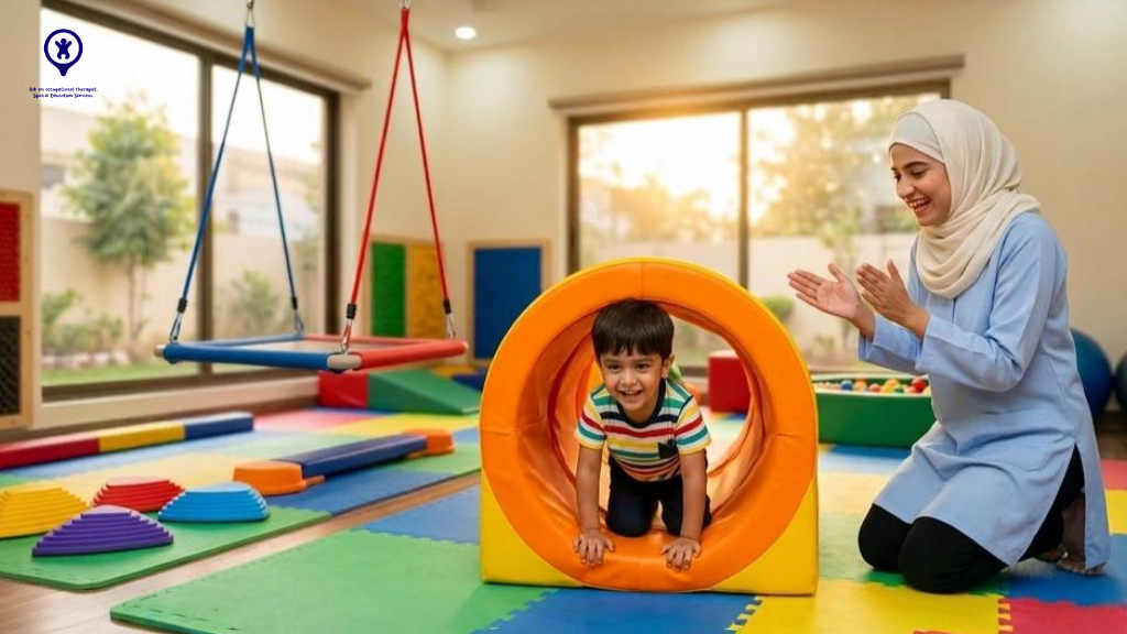 Vestibular activities for autistic child suggest by AOT islamabad